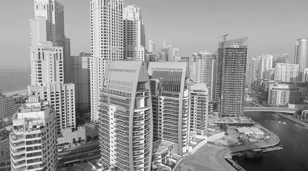 Dubai Marina vue aérienne, Émirats arabes unis — Photo