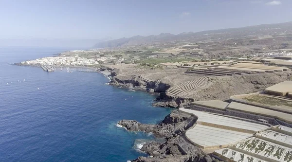 Costa de Tenerife con cultivos de plátano, España — Foto de Stock