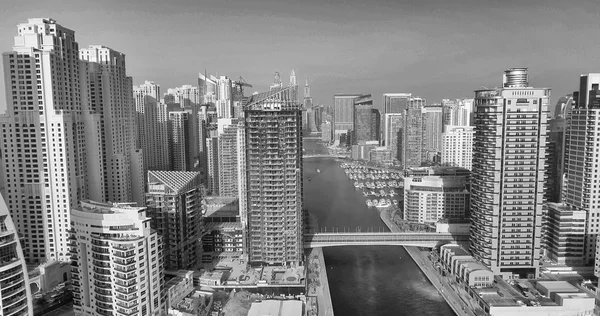 Dubai Marina vista aérea, Emirados Árabes Unidos — Fotografia de Stock