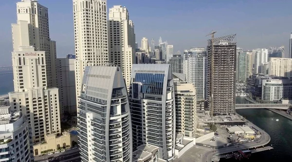 Ντουμπάι - 5 Δεκεμβρίου 2016: Αεροφωτογραφία του ουρανοξύστη του Ντουμπάι Μαρίνα — Φωτογραφία Αρχείου
