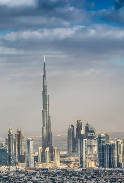 Ciudad aérea del centro de Dubai, Emiratos Árabes Unidos — Foto de Stock