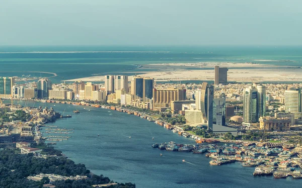 Пташиного польоту старі Дубаї, крик і Deira — стокове фото