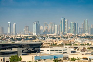 Dubai - Aralık 2016: Dubai eski ve modern binalar. CI