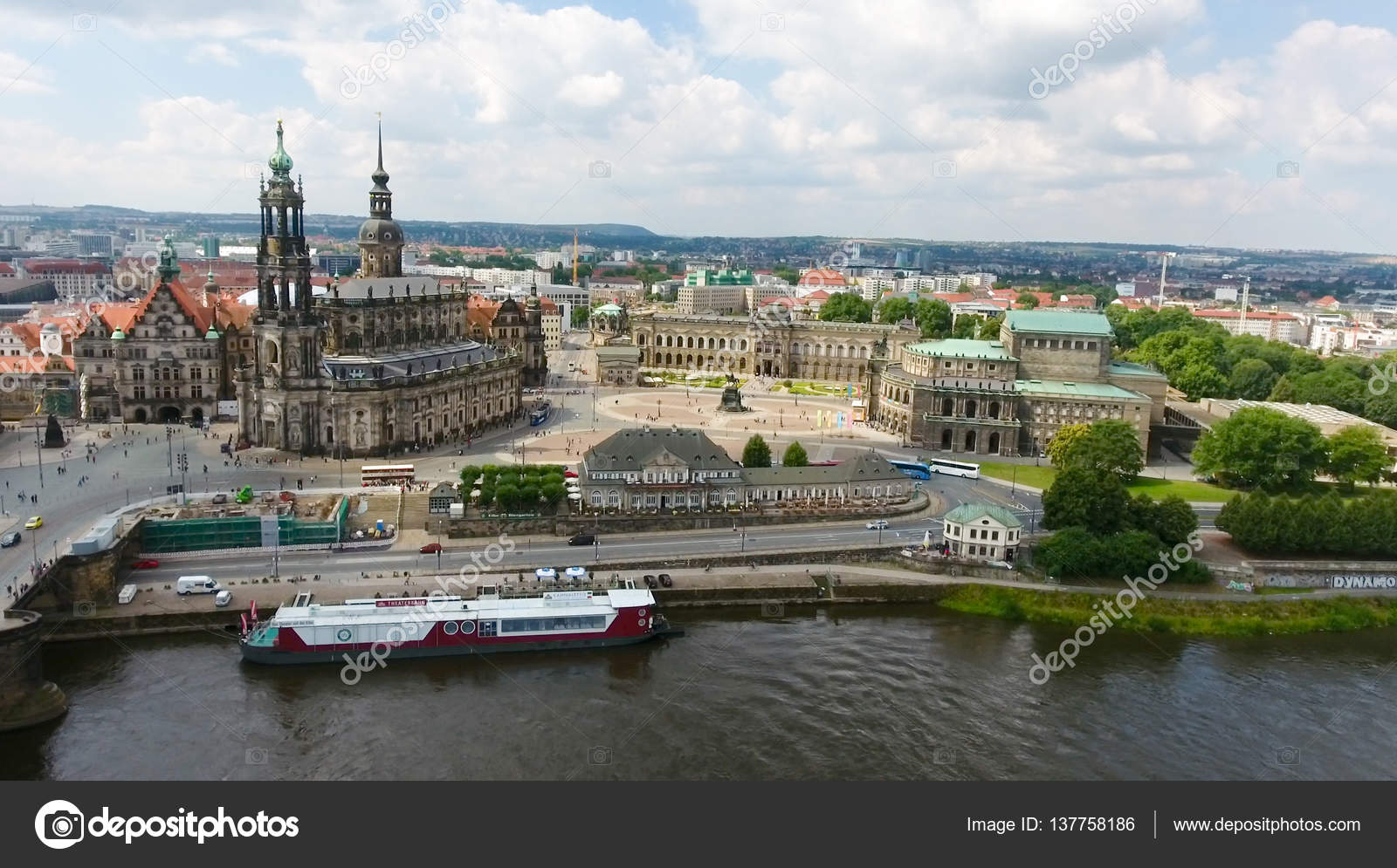 Dresden Altstadt aerial view Stock Photo by ©jovannig 137758186