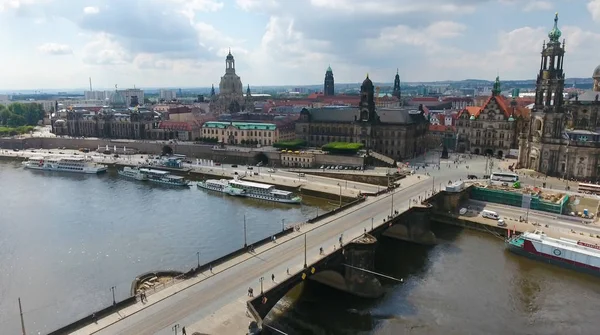 Drezno Altstadt widok z lotu ptaka — Zdjęcie stockowe