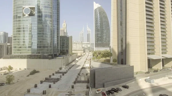 Dubai - 2016. December 12.: Légi felvétel a Downtown Dubai. Dubai — Stock Fotó