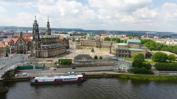 Dresden Altstadt hava görüntüsü — Stok fotoğraf