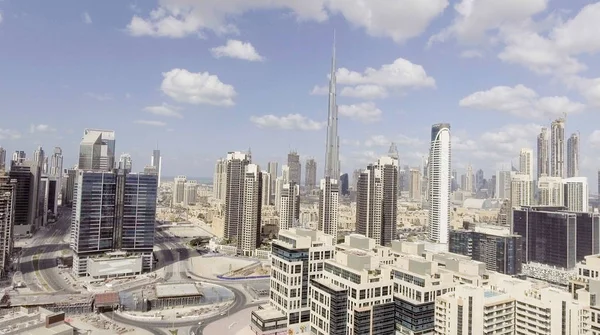 Дубай - 12 грудня 2016: Пташиного польоту Downtown Dubai. Дубай — стокове фото