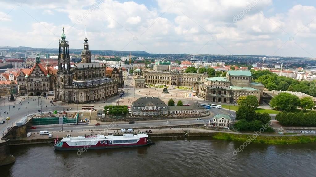 Dresden Altstadt aerial view