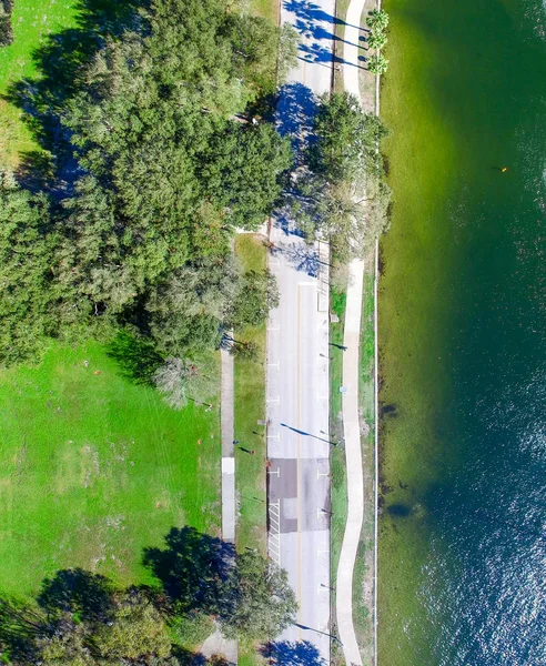 Panoramic overhead view of St Petersburg park, Florida