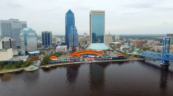 Jacksonville, Fl - 2016. február: Légi városra. Jacksonville — Stock Fotó