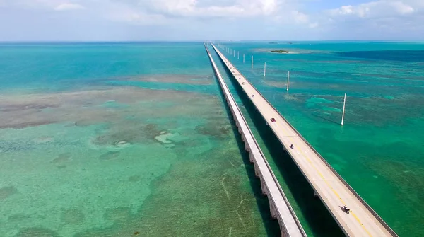 Мост Флорида-Кис, вид с воздуха — стоковое фото