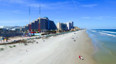 Daytona Beach, Fl - Şubat 2016: Hava şehir manzaralı. Daytona Bea