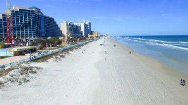 Daytona Beach, Fl - Şubat 2016: Hava şehir manzaralı. Daytona Bea