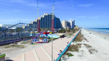 Daytona Beach, Fl - Şubat 2016: Hava şehir manzaralı. Daytona Bea