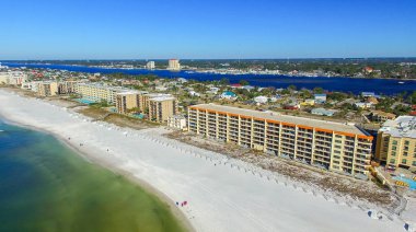 Panama City, Fl - Şubat 2016: Şehir manzarası havadan. Pana