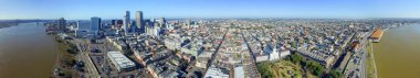 New Orleans, La günbatımı hava panoramik manzaraya