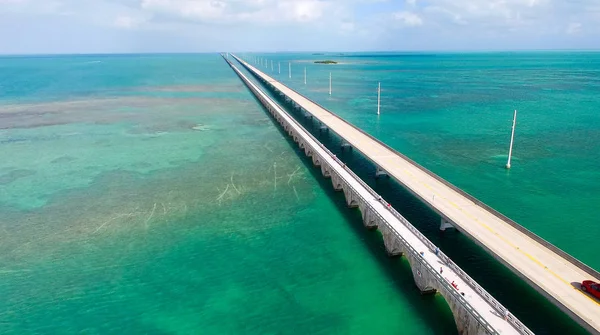 Florida Keys Bridge, Flygfoto — Stockfoto