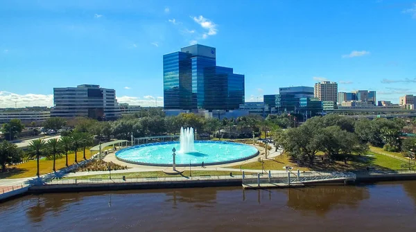 Jacksonville, Fl - februari 2016: Aerial stadsutsikt. Jacksonville — Stockfoto