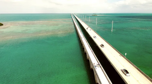 Florida Keys Bridge, luchtfoto — Stockfoto