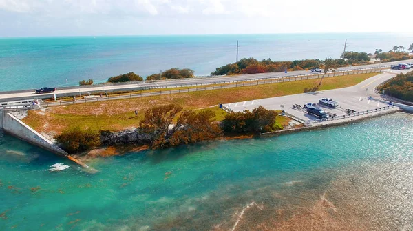 Schöne Luftaufnahme der Florida Keys Bridge — Stockfoto