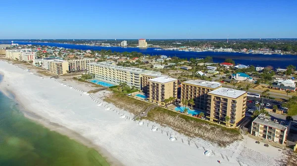 Panama City, Fl - 2016. február: Légifelvételek a partvonal. Panam — Stock Fotó