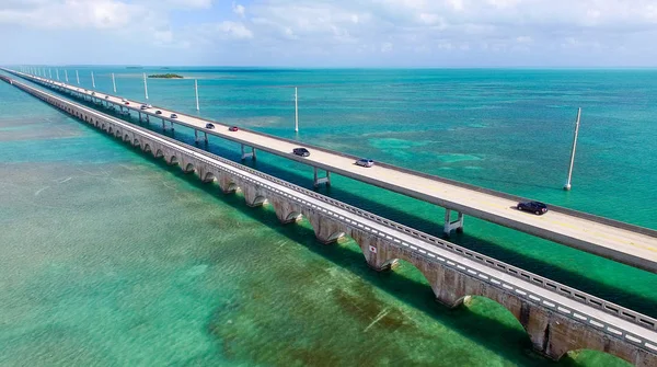 Мост Флорида-Кис, вид с воздуха — стоковое фото