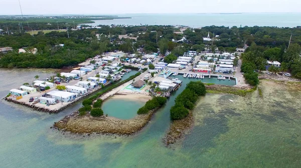 Letecký pohled na pobřeží, Islamorada, Florida — Stock fotografie