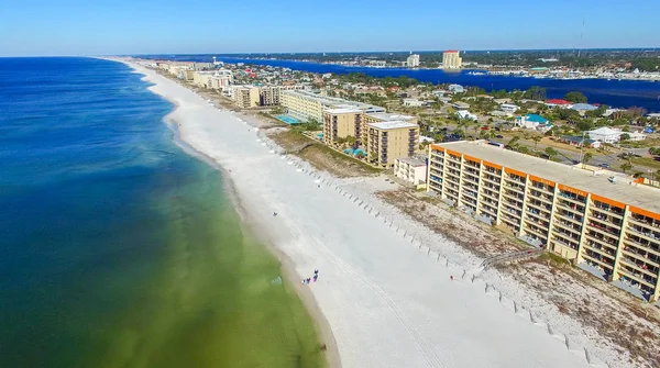 Panama City, Fl - 2016. február: Légifelvételek a partvonal. Panam — Stock Fotó