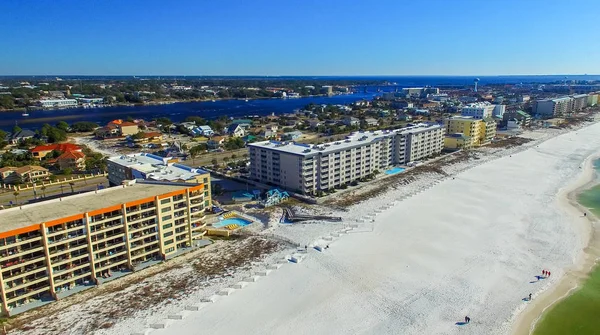 Panama City, Fl - 2016. február: Légifelvételek a partvonal. Panam — Stock Fotó