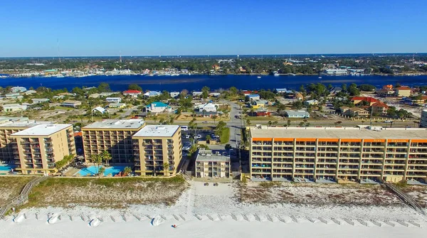 Fort Walton, Fl - únor 2016: Letecký pohled na město a kabát. F — Stock fotografie