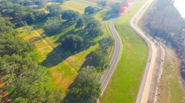 Umgebung der Eichenallee Plantage, Luftaufnahme von Louisiana — Stockfoto