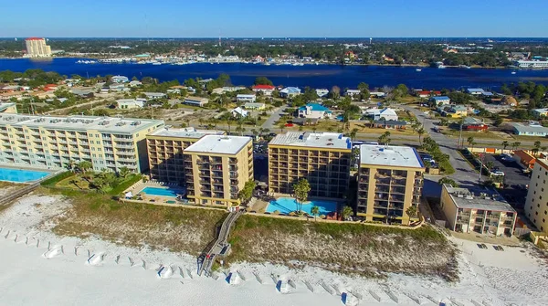 PANAMA CITY, FL - FEBRUARY 2016: Aerial view of coastline. Panam — Stock Photo, Image