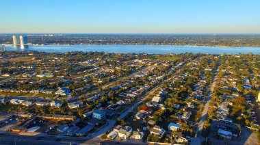 FORT WALTON, FL - FEBRUARY 2016: Aerial city view. Fort Walton i clipart