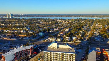Aerial view of Fort Walton Beach, Florida clipart