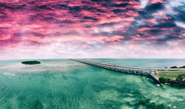 Florida Keys híd, légifelvételek — Stock Fotó