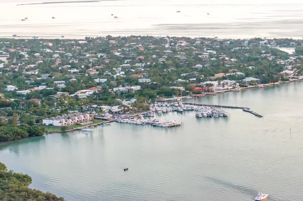 Vue Aérienne De Miami Beach skyline, Floride — Photo