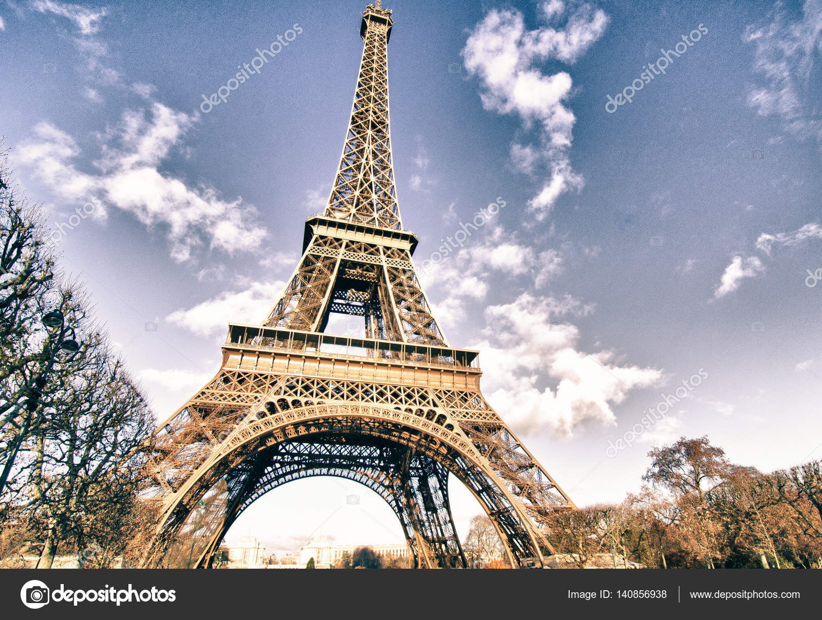 Colors of Eiffel Tower in Winter Stock Photo by ©jovannig 140856938
