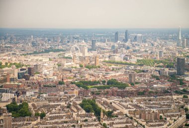 Londra manzarası ve Binalar, İngiltere'de havadan görünümü
