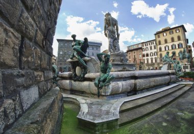 İtalya, Floransa 'daki Piazza Della Signoria