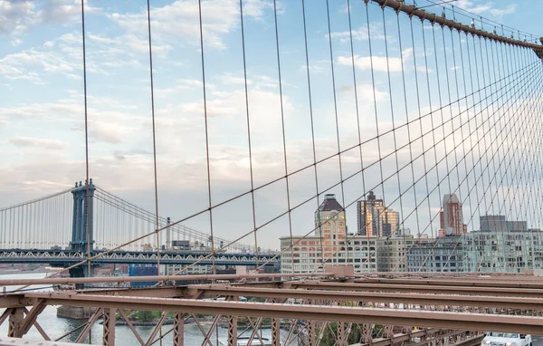 Manhattan and Brooklyn Bridge — Stock Photo, Image