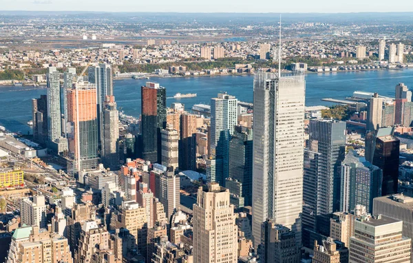 НЬЮ-ЙОРК - 23 ОКТЯБРЯ 2015 г.: Вид с воздуха на Мидтаун Манхатт — стоковое фото