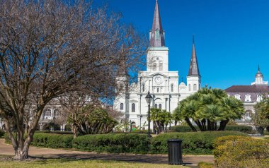 Jackson Square New Orleans bir güzel güneşli kış gününde