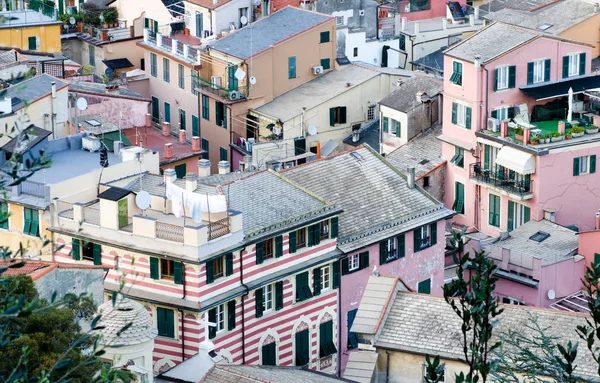 Typiska hem av Monterosso, Flygfoto - Cinque Terre — Stockfoto