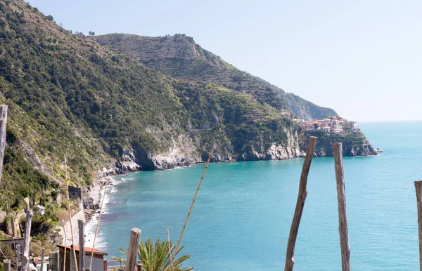 Красивый пейзаж побережья Корнилья в Cinque Terre Park — стоковое фото