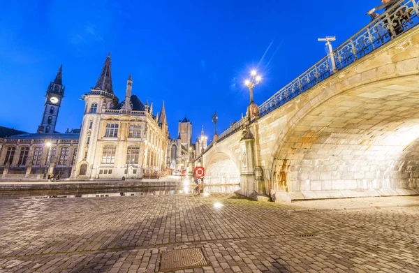 Szép légi városképet gazdagító épületnek szánták, Gent, Belgium — Stock Fotó