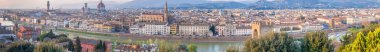 Piazzale Michelangelo, Toskana Floransa'dan panoramik manzaralı -