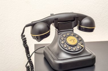 Old model of home telephone clipart