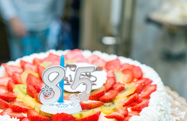 제 85 생일 케이크 — 스톡 사진