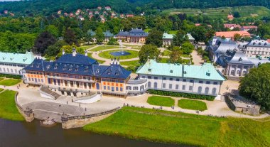 Pillnitz Castle, Saksonya havadan görünümü